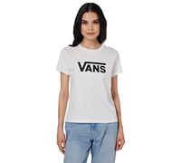 Vans WM Drop V SS Crew T-Shirt Donna, Bianco-Nero, XS