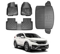 Vanseno Compatible for 2022 2021 2020 2019 2018 2017 Honda CRV Floor Mats 2 Row & Cargo Liner Trunk Mat All-Weather Rubber Mat Protector Black (Does not fit for Touring and Hybrid)