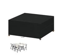 VANSHEIM Copritavolo Esterno Coperture Per Mobili da Giardino Impermeabili | Telo Protettivo Per Mobili da Giardino Copertura Tavolo Esterno Copridivano Coperture Per Set Arredo Giardino 180x150x75cm
