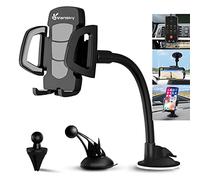 Vansky® Supporto per Parabrezza Universale a 3 Prese in Aria con Pulsante a Pulsante e 360 Gradi per iPhone 7/7 Plus / 6 / 6s Plus / 5S, LG, Sony, HTC, Huawei e Altro