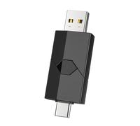 Vansuny Chiavetta USB 32 GB Doppia Interfaccia USB-C USB-A 2.0, Pen Drive Retrattile per Cellulare/iPhone 15/iPad Pro/Mac/PC, Memoria Stick per Foto/Video/Documenti (Nero)