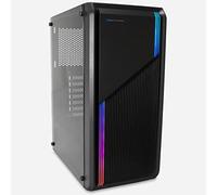 VANT DeepGaming A230 - Custodia PC ATX e Micro ATX con USB3.0, pannello laterale in vetro temperato, supporta fino a 6 ventole, grafica fino a 275 mm, RGB. Scatola PC Gaming Colore Nero