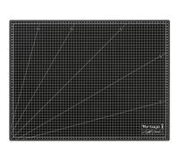Dahle Vantage - Tappetino da taglio formato A2, 45 x 60 cm, autorigenerante, utilizzabile su entrambi i lati, con griglia, colore: Nero
