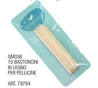 VANTAGE GM036 BASTONCINI LEGNO 15P