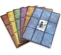 Stonemaier Games: Vantage Playmats | 6 tappetini da gioco in cartone a doppio strato per evitare lo spostamento delle carte | Crea una griglia di carte 3x3 mentre esplori il mondo