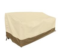 Vanteriam Copridivano resistente per divano da patio, 100% impermeabile, a 3 posti, per esterni, con presa d'aria e maniglia, 230 cm di larghezza x 100 cm di profondità x 89 cm di altezza, beige e