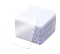 VANTOBEST 50 cuscinetti biadesivi quadrati trasparenti da 6,9 x 6,9 cm, resistenti, resistenti, per pareti, vetro, toppe fai da te, casa, ufficio
