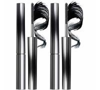 Vantora Iron Wand Mascara, Lashique Metal Wand Mascara, 3D Curling Eyelash Iron Mascaras, Waterproof & Sweatproof Lengthening & Curling Mascaras, Smudge-Proof (2Pcs Black)