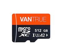 VANTRUE 512GB Scheda di memoria microSD, UHS-I U3 4 K, con adattatore