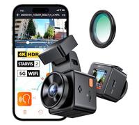 VANTRUE 4K HDR Dash Cam Auto E1 Pro 2160P Mini Dashcam, 5GHz WiFi GPS, STARVIS 2, CPL, Comandi Vocali e APP, Parcheggio 24/7 Telecamera auto, Visione Notturna 2.0, LTE Remoto Opzionale, 1.54”, Max 1TB