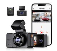 VANTRUE E3 3 Canali 2.7K+1080P+1080P Dash Cam, 5GHz WiFi GPS Telecamera Per Auto WDR/HDR, Dashcam Controllo senza Fili e Vocale, 24H. Modalità di Parcheggio Buffer, Visione Notturna IR 360°Max 512G