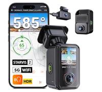 Vantrue E360 Plus Dash Cam 585°, Doppio STARVIS 2, 3 Lenti Fisheye, Visione Notturna IR, GPS, WiFi, Schermo Touch, Parcheggio, Comando Vocale, Supporto 1TB.