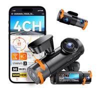 VANTRUE N5S Dash Cam STARVIS 2 a 4 canali per auto 2.7K+ Dual 1080P+ 1440P anteriore, interno e posteriore, HDR, Wi-Fi 5G, Controllo vocale, GPS, Parcheggio buffer 24, LTE opzionale, max 1 TB