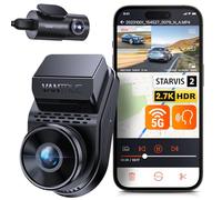 VANTRUE S1 Pro 2.7K+1080P Visione Notturna Dash Cam STARVIS 2 5GHz WiFi GPS Telecamera per Auto Doppia Canali 360° HDR, Controllo Vocale, 24/7Modalità di Parcheggio SD Max 512 G support LTE