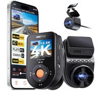 VANTRUE S1 PRO MAX 4K + 2.5K STARVIS 2 Dashcam Auto Anteriore Posteriore, 5G WLAN PlatePix AI Dash Cam GPS 360° HDR Buffer Monitoraggio Auto Camera LTE Opzionale, Comando vocale, Modalità di privacy