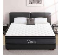 Vantto CertiPUR-US, materasso in memory foam ibrido da 30,5 cm, con molle insacchettate per isolamento del movimento, prova di 100 notti