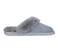 Vanuba Cashmere - Pantofole da Donna Artigianali, in Pelle Naturale, Lana di Pecora al 100%, Scarpe da Casa Calde e Confortevoli (40 EU, Grigio (Grey))
