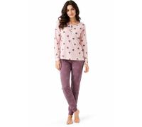 Vanuè Pigiama Donna Invernale Caldo Cotone Lungo Maglia e Pantalone