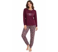 Vanuè Pigiama Donna Invernale Caldo Cotone Lungo Maglia e Pantalone