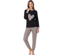 Vanuè Pigiama Donna Invernale Caldo Cotone Lungo Maglia e Pantalone S-XL