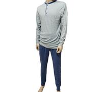 Vanuè pigiama grigio uomo in cotone caldo inverno freddo comodo pratico leggero