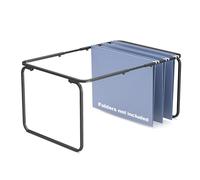 Vanulee Cornice per cartelle sospese, formato legale/lettera, lunghezza regolabile 40,6-63,5 cm, 32 cm W 24 cm H, supporto per cartelle da appendere per organizer da scrivania e guida in metallo nel