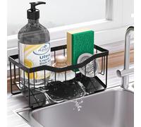 Vanwood Supporto per spugna per lavello da cucina con vassoio di drenaggio automatico, contenitore per lavello da cucina Cocina, organizer per lavello da cucina, vassoio per sapone e spugna per