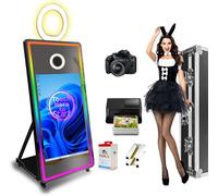 VANYA Specchio portatile Photo Booth, Touch Screen Selfie 43 pollici Photobooth macchina (nero, 43 '' Photo Booth+macchina fotografica + stampa)