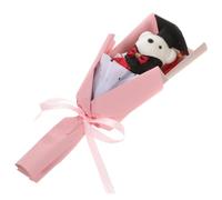 VANZACK 1 Mazzo Bouquet Laurea Decorativo Rosa Pupazzo per Festa Fine Scuola Laurea e Decorazione Interni Regalo e Accessorio Foto per Studenti