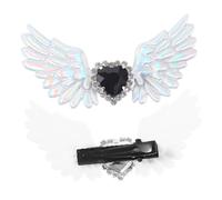 VANZACK 1 Paio clip per scarpa alare fascino buio accessori per scarpe decorazioni per scarpe charm per scarpe fermagli per scarpe décolleté arredamento delle scarpe lega Silver