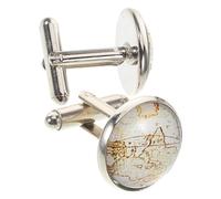 VANZACK 1 Paio Manicotti Retro con Design Mappa Del per Cufflinks Francesi per Abbigliamento Cerimonia e Accessori per Camicie Tuxedo e Speciali