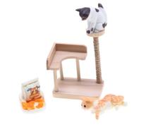 VANZACK 1 set Miniatura Torre per in Legno con Figurine per Casa delle Decorazione per Micro Paesaggio e Accessori Ruolo