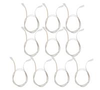 VANZACK 10 Pezzi Cavo Prolunga Luce LED T5, Cavo Lampada, 3 Pin Doppia Estremità, Bianco, 100cm, per Tubi Fluorescenti e Shop Light, per Casa e Officine