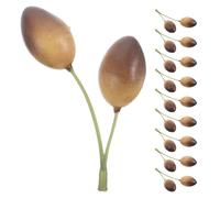VANZACK 10 Pezzi Olive Artificiali Realistiche a Due Rami in Schiuma per