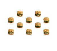 VANZACK 10 Pezzi Spille Decorative per Vestiti in Plastico Arancia, Spille Creative e Chic a Forma di Hamburg, Perfette come Regalo e Decorazione per Abiti e Sciarpe