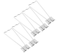 VANZACK 10 Pezzi Supporti per Cornice da Tavolo Argento, Regolabili | Plastica, Resina e Ferro, Bordo Arrotondato e Superficie Liscia, per Ufficio e Scaffale