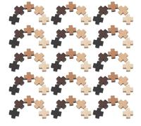 VANZACK 100 Pezzi Ciondolo Croce Vintage in Legno per Bracciali, Orecchini | Leggero e Resistente, per Creazioni Diy, Uso Religioso, Finitura Retrò