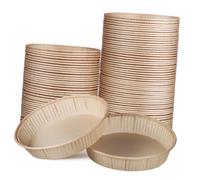 VANZACK 100 pezzi Mini Stampi Crostata con Smerlato Teglie Rotonde per Dolci e Quiche Resistenti per Forno e Microonde per Cucina Casa e Professionale