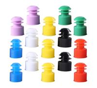 VANZACK 100 Pezzi Tappi in Plastica per Provetta 12mm Tappo a Vite Buona Elasticità per Industria Chimica e Medica Colore Casuale