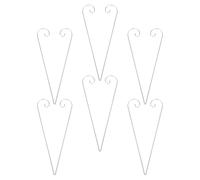 VANZACK 12 Pezzi Gancio Pastore da Giardino 3x300 MM in Ferro Argento | Etichette Piante e Vasi, Design Classico Decorativo, Installazione a Terra Semplice, per Orto e Cortile