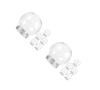 VANZACK 12 Pezzi Globo di Neve Artigianale in Plastica Trasparente 150ml | Tappo a Vite in Alluminio, Superficie Liscia e Contorno Chiaro, per Glitter e Neve Artificiale