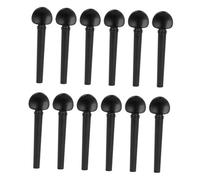 VANZACK 12 pezzi Piroli Accordatura per Oud in Ebano Nero con Intarsio Occhio di Accessori Sostitutivi Resistenti e Antiscivolo per Strumento Musicale