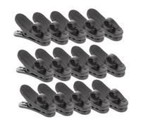 VANZACK 15 Clip Per Microfono in Plastica Nera Clip Per Cavi Del Microfono e Auricolari Piccola e Portatile Per Conferenze e Podcast Registrazioni Supporto Filo Antiscivolo