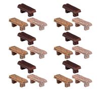 VANZACK 18 Pollici Mini Panchina Doppia in Resina per Micro Paesaggi Indoor