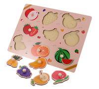 VANZACK 1Set Puzzle per Anni Educativo Frutta e Animali Sviluppa Coordinazione e Capacità Sociali Puzzle per Prescolare per Giocattoli Montessori