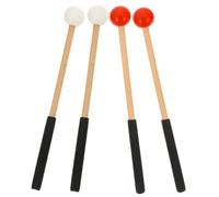 VANZACK 2 paia Bacchette per Marimba con per Strumento Percussione Mallets Resistenti e Bilanciati con Martello Rosso Mattone per Suono e Accessori per Strumenti Musicali