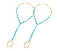 VANZACK 2 Pezzi Catene Per Caviglie Da Donna Anello Per Dita Dei Piedi, Gioielli Da Spiaggia Elasticizzati, Decorazione a Catena Per Piedi Femminili Per Festival e Occasioni Estive