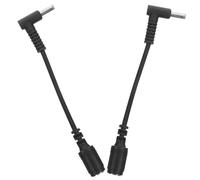 VANZACK 2 Pezzi Cavo Adattatore Alimentatore Portatile Femmina Maschio Curvo con Pin Compatibile Ultrabook Connettore in Rame di Alta qualità Facile da Usare Colore Nero