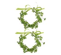 VANZACK 2 Pezzi Cerchietto Shamrock per San Patrizio Accessorio per Sposa Tiara con Design e Foglie e Leggero per Matrimonio e Speciali