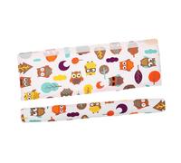 VANZACK 2 Pezzi Copertura Maniglia Passeggino Cotone con Motivo Gufetto Protezione per Bracciolo Carrozzina e Passeggino Manici Morbidi e Facili da Installare per Ragazzo Ragazza